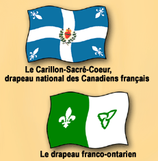 Drapeaux canadien-fran&ccedil;ais et franco-ontarien