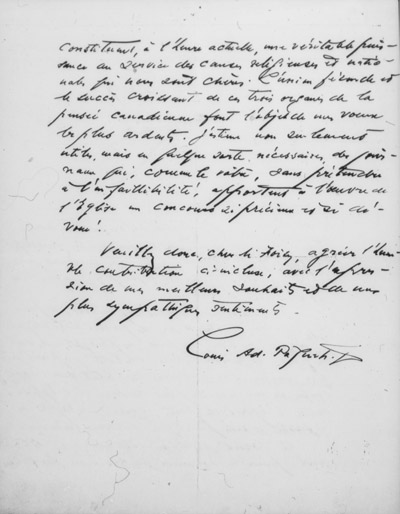 Lettre de Mgr Louis-Adolphe Paquet