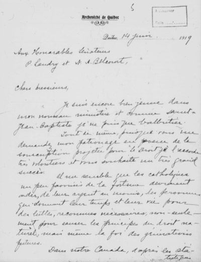 Lettre de Mgr Joseph Hall&eacute;