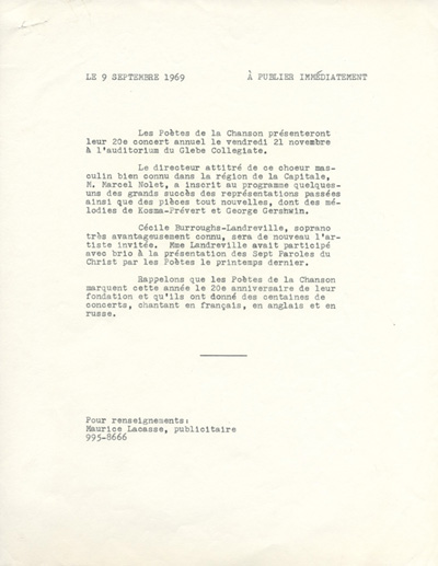 20e concert annuel des Po&egrave;tes de la chanson