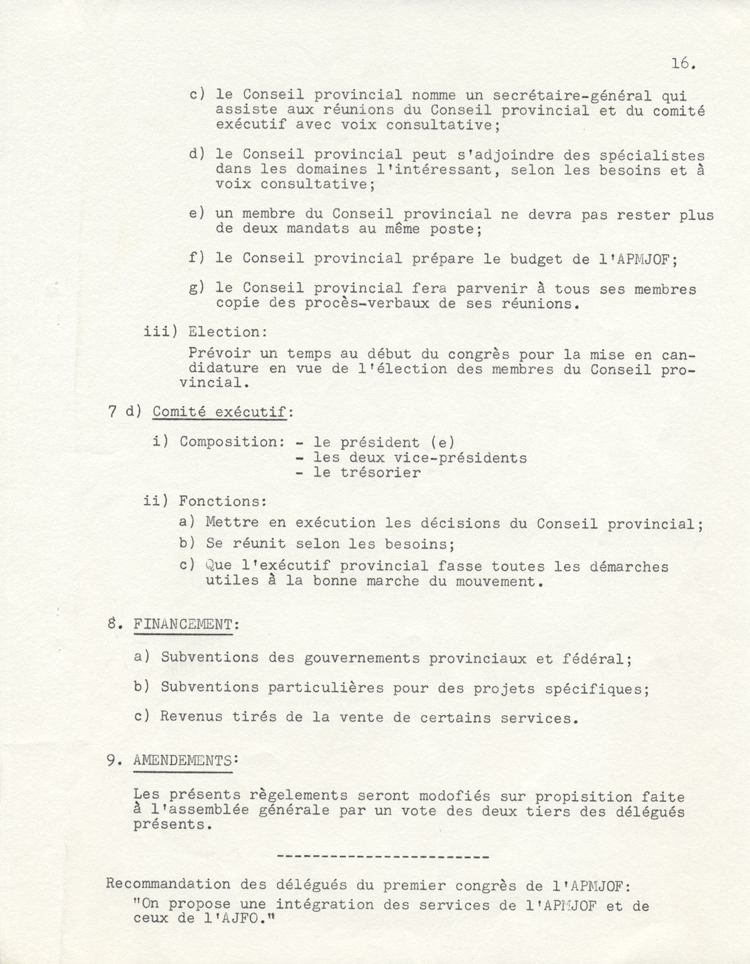 Constitution de l'APMJOF