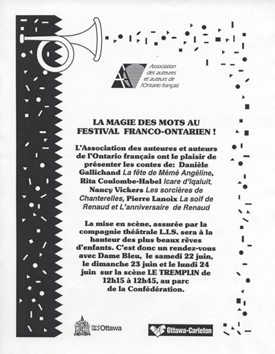 &laquo; La magie des mots au Festival franco-ontarien &raquo;