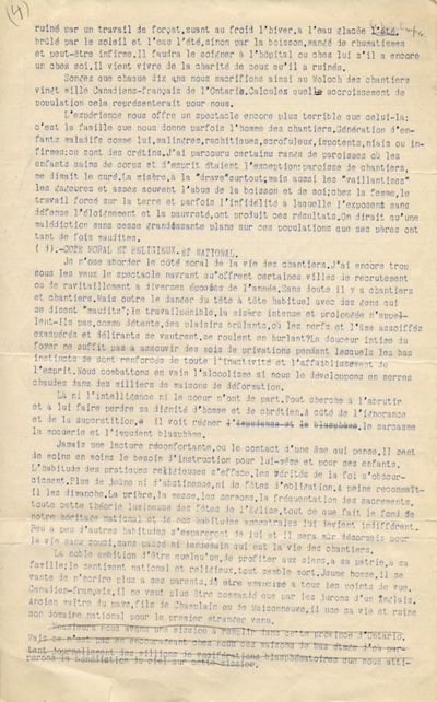 Texte du discours sur la situation dans les chantiers