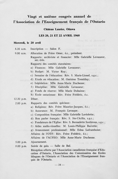 Programme du quinzi&egrave;me congr&egrave;s g&eacute;n&eacute;ral (1960)