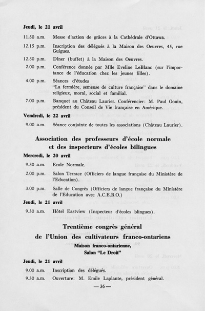 Programme du quinzi&egrave;me congr&egrave;s g&eacute;n&eacute;ral (1960)