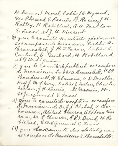 Compte rendu de la r&eacute;union du Comit&eacute; g&eacute;n&eacute;ral d'organisation