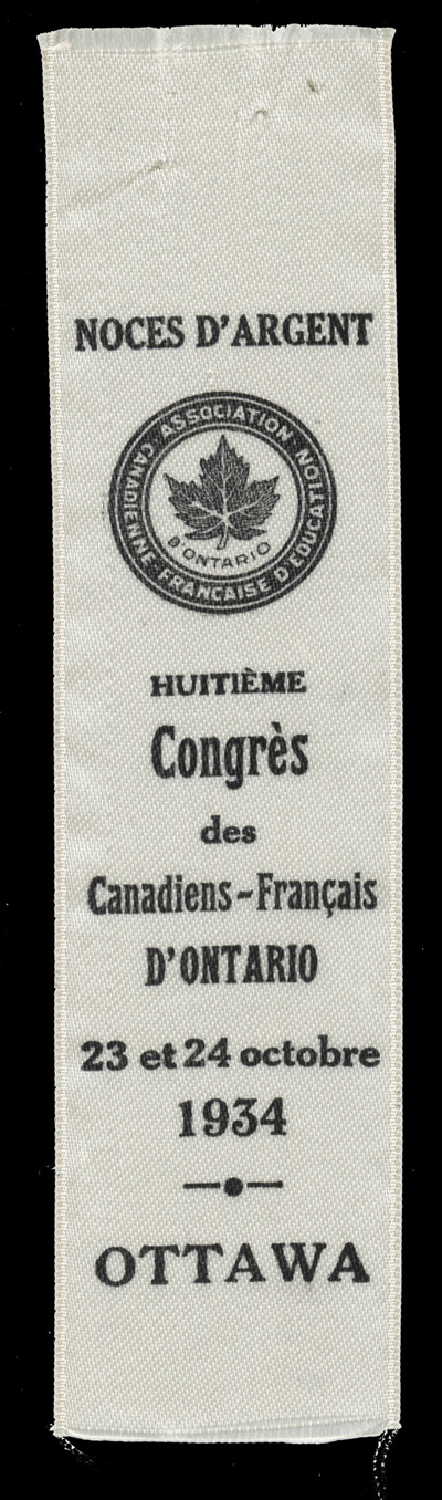 Ruban &laquo;&nbsp;Noces d'argent&nbsp;&raquo; (1934)