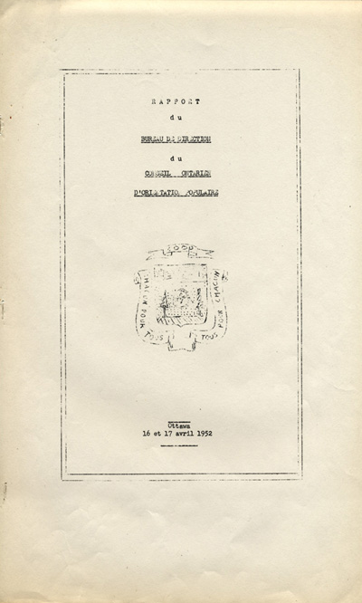 Rapport du bureau de direction