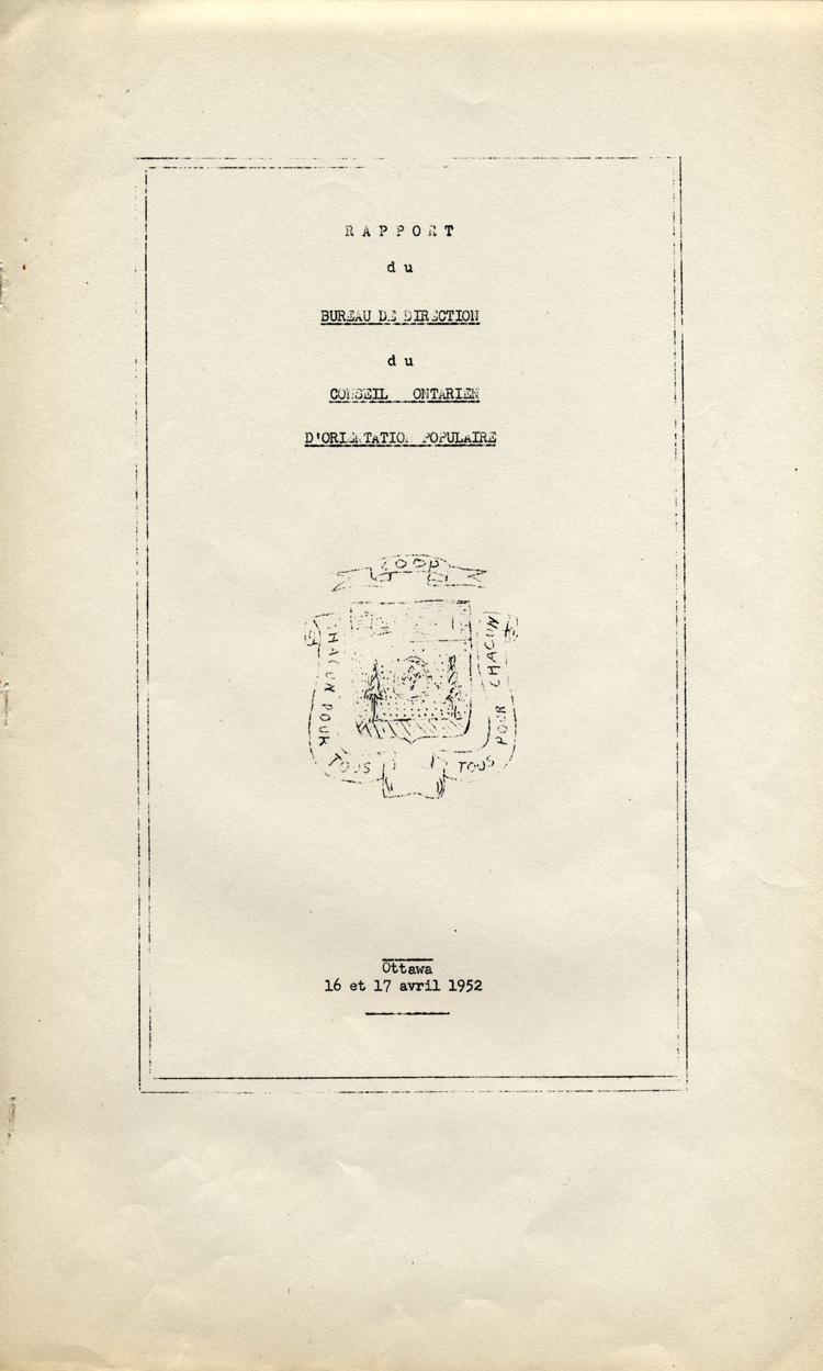 Rapport du bureau de direction