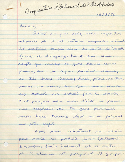 Lettre manuscrite de R&eacute;jeanne Mayer