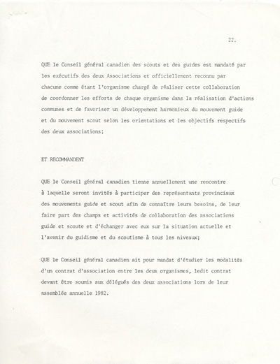 D&eacute;claration de principes entre les Guides catholiques du Canada et l'Association des scouts du Canada (1980)