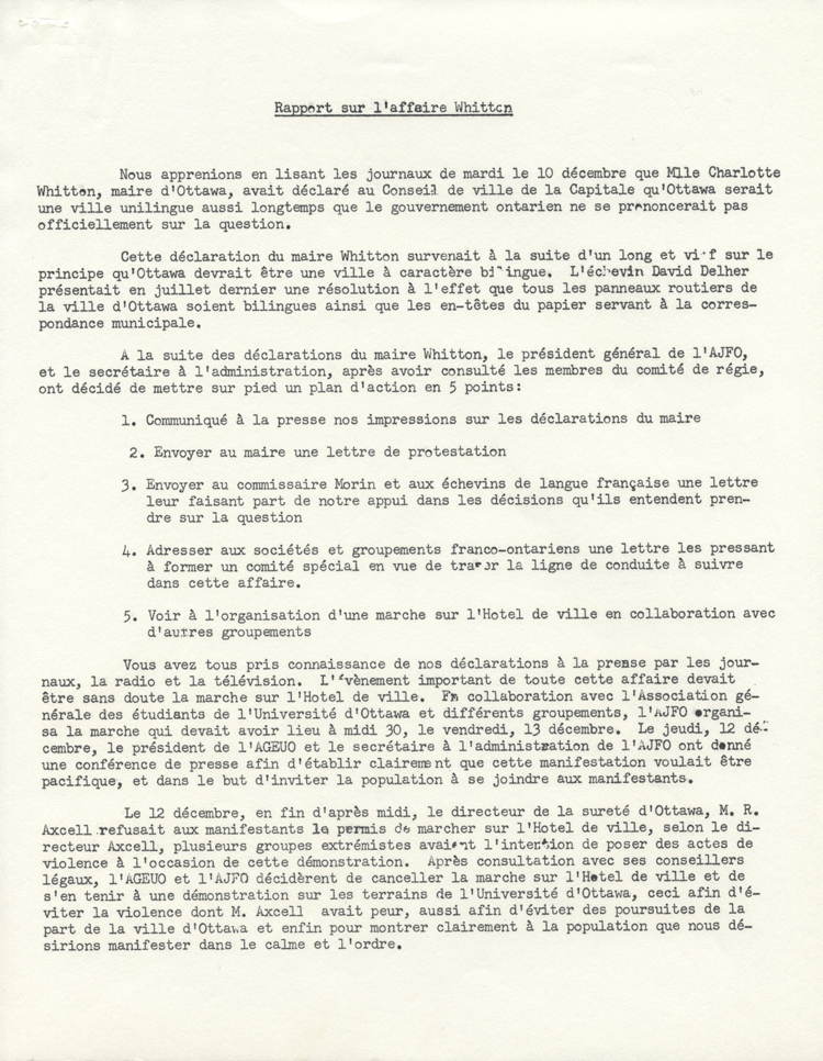 Rapport sur l'affaire Whitton
